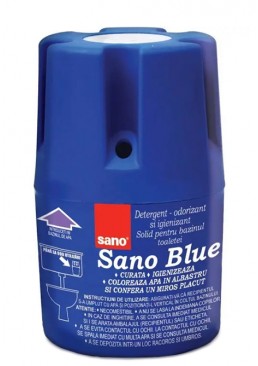Блок в сливной бачок для чистки унитаза Sano Blue, 150 г